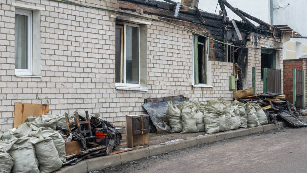 Professional Fire Damage Repair technician working in Lawrence Township, NJ